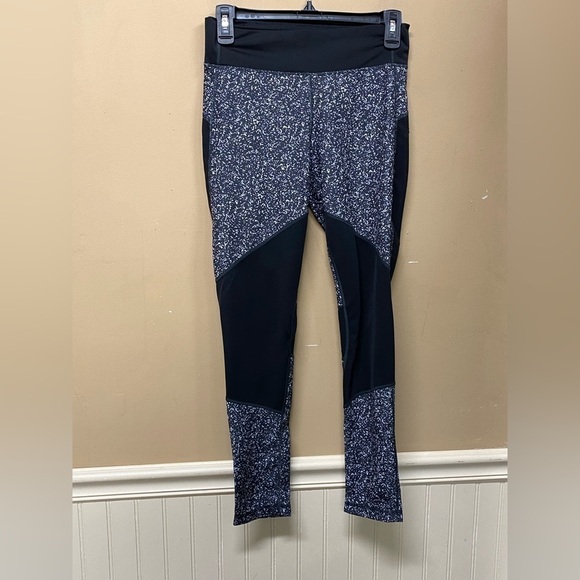 Adidas Climalite Black Marbled Leggings Size M - Picture 1 of 6